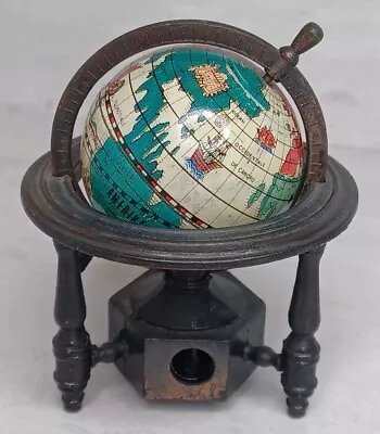 $9.87 • Buy Vintage Globe World Pencil Sharpener Die Cast Metal 3.5  Spinning Miniature