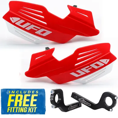 UFO Universal Handguards For Motocross With Fixing Kit Bush Guards MOTO X Red • $37.88