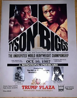 Vintage Mike Tyson Tyrell Biggs Official Fight Program. 1987 Perfect Condition. • $85