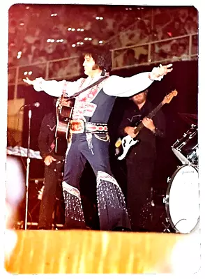 ELVIS PRESLEY Original Photo July 24 1975 Ashville NC Concert Photograph Picture • $30