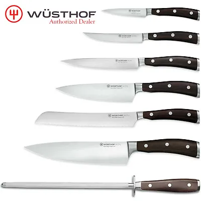 $260 • Buy Wusthof Ikon Blackwood High Carbon Stainless Steel Knives, Authorized Dealer