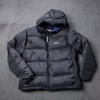 New ONLY NY Packable Snorkel Puffer Down Jacket Nylon Black Mens M Medium • $119