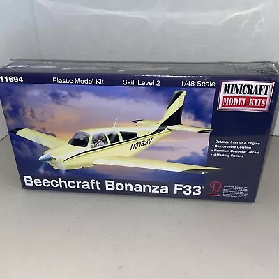 Minicraft Beechcraft Bonanza F-33 1/48 Scale Model - 11694 • $37.67