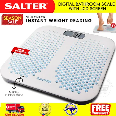 Clinical Non-Slip Digital Bathroom Scale 200kg White Bathroom LCD Weighing Scale • $63.44