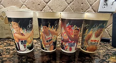 4 Vintage 1992 US Olympics Dream Team McDonald's Cups Bird Pippen Stockton  • $15