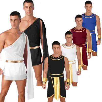 Mens Fancy Dress Costume Pharaoh Ancient Egypt Role-Playing Outfit Halloween • £24.67