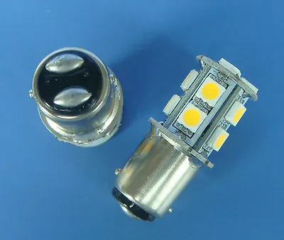 1x BA15D 1142 LED Boat Bulb Car Light 13-5050SMD LED DC 12~24V Warm White 2700K • $2.84