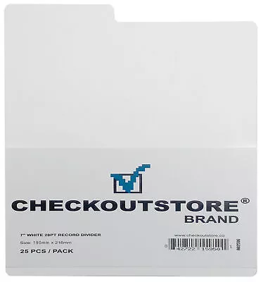 CheckOutStore White Plastic Record Dividers For 7  Vinyl 45 RPM • $9.95