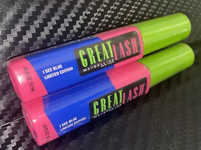 Lot Of 2 Maybelline Great Lash Limited Edition Mascara- Color: I See Blue • $32.54