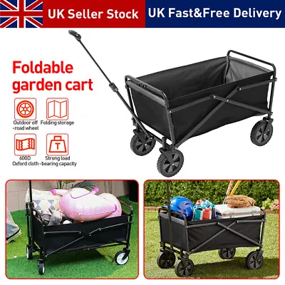 Load 150KG Foldable Collapsible Camping Outdoor Garden Trolley Cart Wagon Truck • £39.99