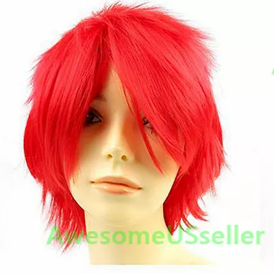 Women Men Wig Cosplay Bob Costume Party Wavy Hair Anime Wigs Long Hairpieces NEW • $12.94