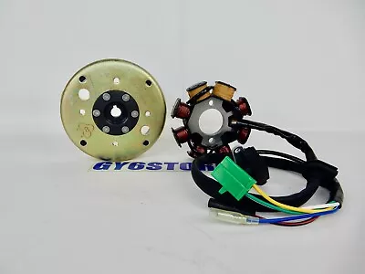 STATOR & FLYWHEEL FOR SCOOTERS WITH 50cc QMB139 (5 PIN 3 PLUGS) (TYPE 2) • $17.95