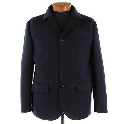 Hettabretz NWT Wool / Cashmere Jacket W Lambskin Size 50 (~ Large US) In Blue • $1500