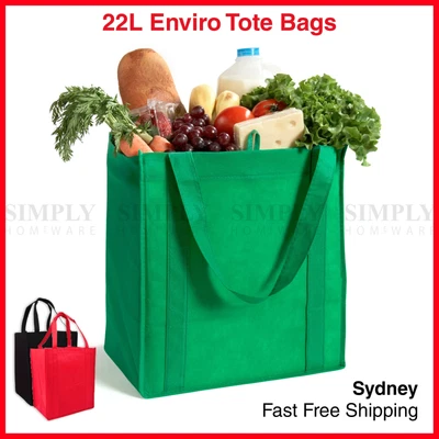 $84.99 • Buy Bulk Enviro Reusable Shopping Bags Tote Bag Green Eco Friendly Non Woven Folding