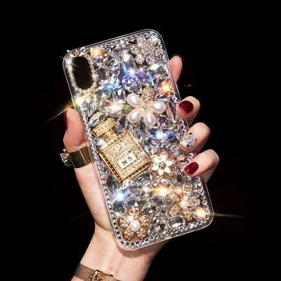 $13.74 • Buy Bling Glitter Rhinestone Flower Diamond Case For IPhone 13 11 12 Pro Max XS XR