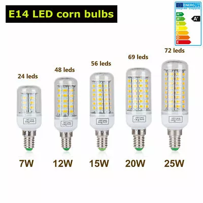 E14 E27 G9 B22 7W 12W 15W 20W 25W 5730 SMD LED Corn Bulb Lamp Light Bright 220V • $4.29
