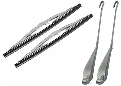 Empi Silver Wiper Arm & Wiper Blade Set For VW Bug / Beetle 1965-1967 • $68.95