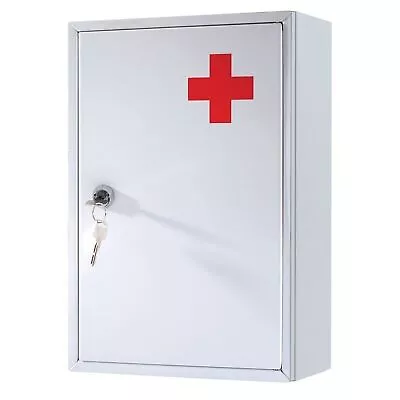 Wall Mount First Aid Medical Medicine Metal Steel Cabinet Box Lockable Case Box  • £17.90