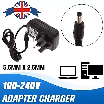 AC 100-240V Converter Adapter DC 5.5 X 2.5MM 6V 1A 1000mA Charger UK Plug • £5.89