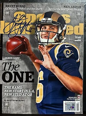 Jared Goff Autographed Sports Illustrated 5/9/16 NL Rams Lions ! Fanatics • $229