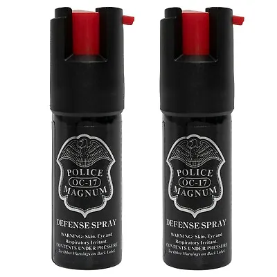 2 Police Magnum Pepper Spray .50oz Unit Safety Lock Personal Defense Protection • $8.95