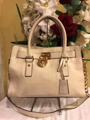 Michael Kors - Hamilton East West Leather Tote - Ivory  (u4000 • $97.99