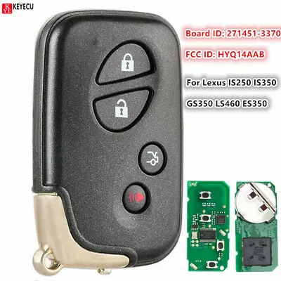 For Lexus IS250 IS350 GS350 LS460 ES350 Smart Keyless Remote Key Fob 271451-3370 • $50.58