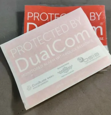 £1.99 • Buy Dualcom Intruder Alarm Window Stickers