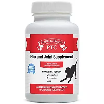 PTC Profits To Charity Glucosamine And Chondroitin With MSM For Dogs - Hip And • $37.19