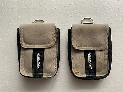 2x CASE LOGIC MD Walkman Minidisc Player Soft Carry Case Pouch • £19.50