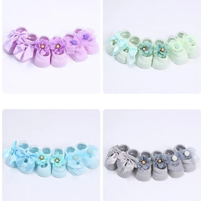 £3.82 • Buy M Baby Cotton Gripper Socks Anti Trainer Non Skid Dress