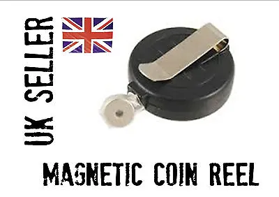 COIN VANISH MAGIC  Magnetic Reel Pull *easy Magic Disappearing Money* • £1.99