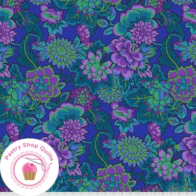 KAFFE FASSETT Free Spirit CLOISONNE PWGP046 Blue Purple Quilt Fabric • $6.75