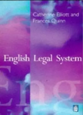 £3.12 • Buy English Legal System,Catherine Elliott, Frances Quinn- 9780582238688