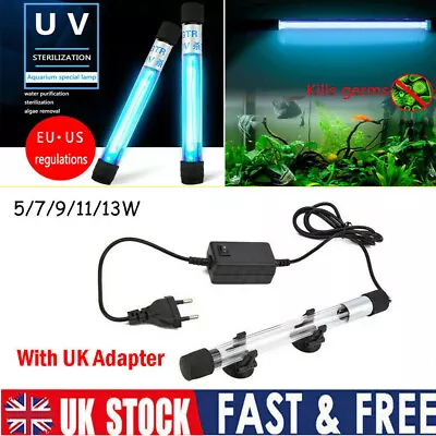 Aquarium Fish Tank Pond UV Steriliser Light Water Clean Lamp Submersible PK • £11.15