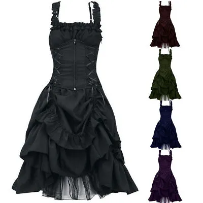 £24.95 • Buy Women Vintage Gothic Dress Party Prom Cocktail Dress Halloween Costume S-5XL