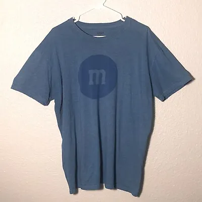 Men’s M&M’s Candy Logo Graphic Short Sleeve T-Shirt Size XL Blue • $14.08