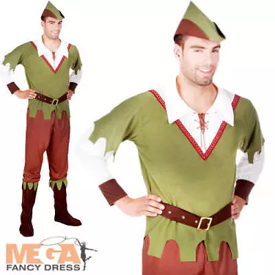 £23.99 • Buy Forest Hunter Mens Fancy Dress Robin Hood Medieval Adults Book Character Costume