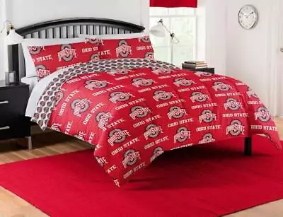 Ohio State Buckeyes NCAA Rotary Queen Bed In A Bag Set • $153.95