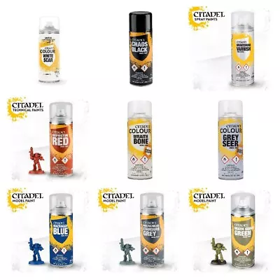 Games Workshop Citadel Spray Paints Range | Colours & Primer - Warhammer 40K AOS • £12.75