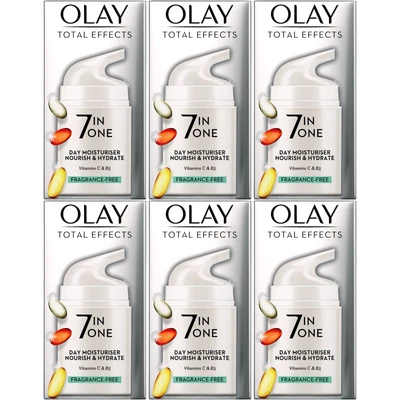$272.94 • Buy 6 Olay Total Effects Day Cream Moisturiser 7-In-1 AntiAgeing Fragrance Free 50ml