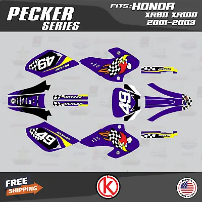 Graphics Kit For HONDA XR80 XR100 (2001-2003) Pecker Series - Purple • $59.99