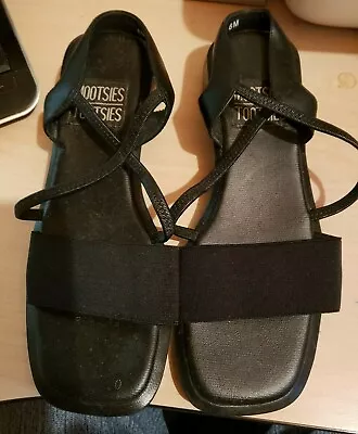 Mootsie Tootsie Black Opened Toe Sandals Size 6M • $3.50