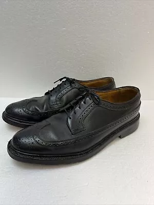 Florsheim Imperial Men’s Wing Tip V-Cleat Black Leather Shoes Size 10 D Men's • $49.99
