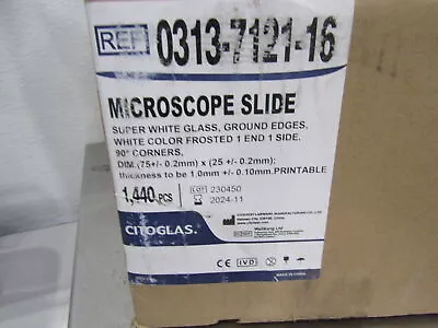 Case Of 1440 Pcs CitoGlas Microscope Slide 0313-7121-16 • $127.49