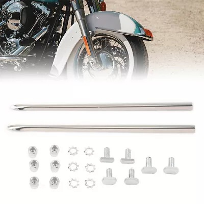 Front Fender Spear Trim Fit For Harley Touring Road King Softail Classic Silver • $36.28