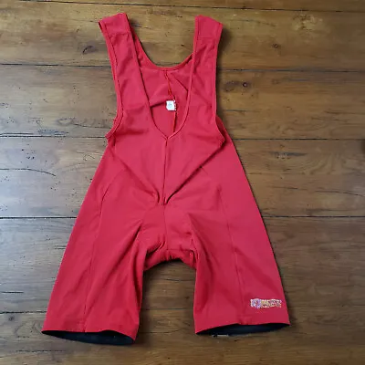 Sport Specialist Large Cycling Bibshorts Vintage Italy Red 7  15  (7/10) L • $22.95