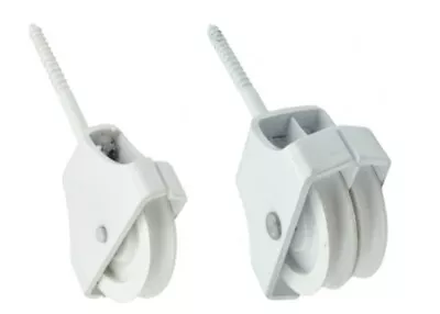 £6.99 • Buy Cast Iron Pulleys Single Double Nylon Wheel Ceiling Pulley Racks
