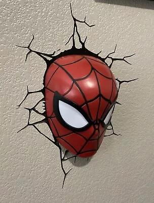 3DLightFX Marvel Spiderman Mask Head Wall Decor 3D Deco Light Night Light • $11.99