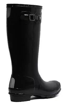 £44.99 • Buy Hunter Original Kids Gloss Junior Knee High Welly Boots In Black Size UK 12 - 5